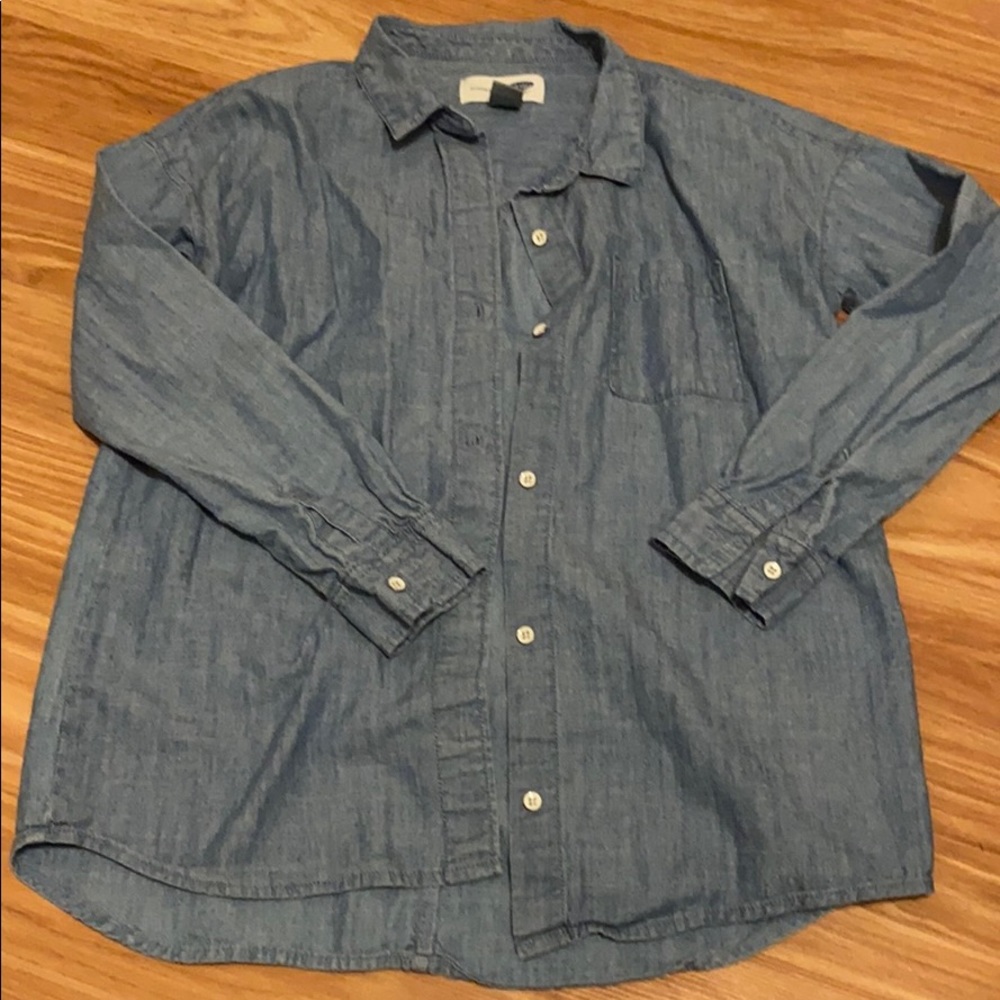 Old navy boyfriend denim button up